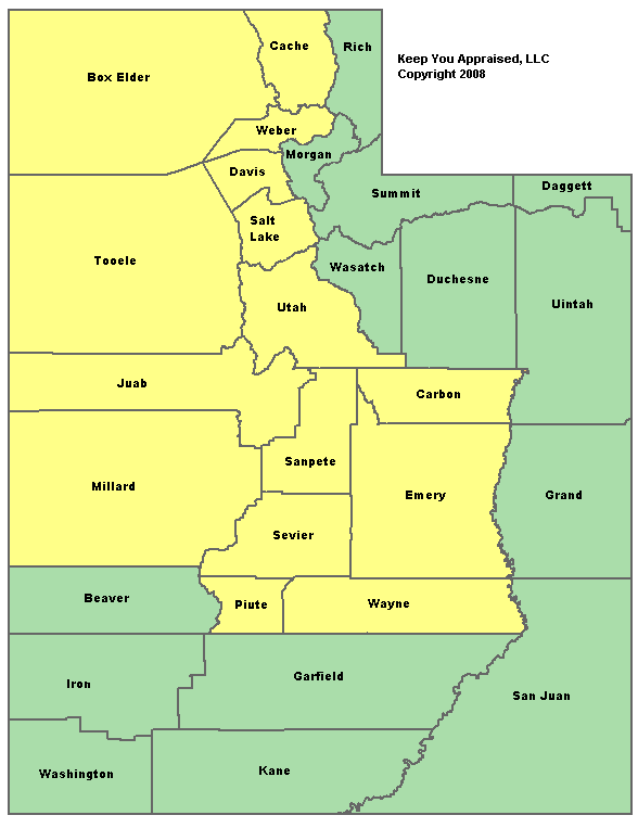 Utah Real Estate Appraisal Area